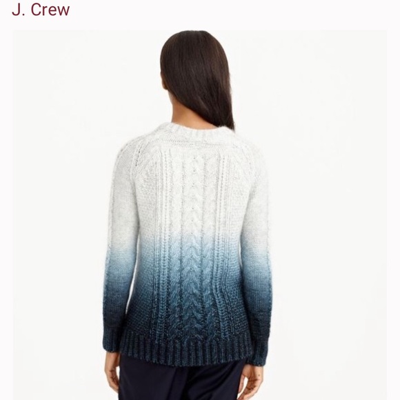 J. Crew Collection dip dye Blue Silk Blend - Picture 9 of 10